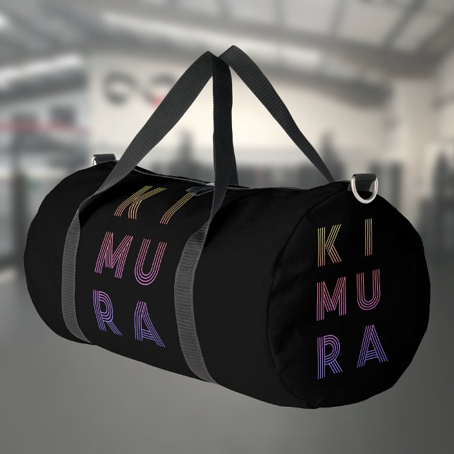 Personalized BJJ Kimura Submission Jiu Jitsu Black Duffle Bag (Kimura black gym bag)