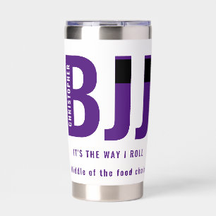 Personalized BJJ Way I Roll Jiu Jitsu Purple Belt Insulated Tumbler