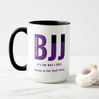 Personalized BJJ Way I Roll Jiu Jitsu Purple Belt Mug