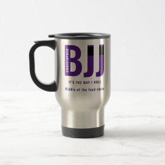 Personalized BJJ Way I Roll Jiu Jitsu Purple Belt Travel Mug