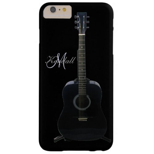 Personalized Black Acoustic Guitar iPhone 6 Case