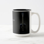 Personalized Black Acoustic Guitar Music Mug