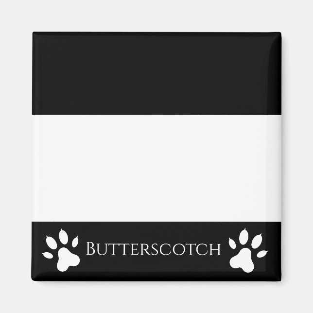 Personalized Black Add-a-Cat Photo  Magnet (Front)