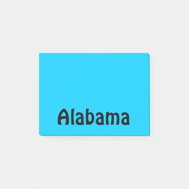 Personalized Black and Aqua Post-it Notes (Front)