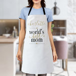 Personalized Black and Gold Worlds Best Mom Apron<br><div class="desc">Personalize to create a special gift for the World's Best Mom. Designed by Thisisnotme©</div>