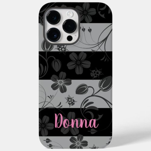 Personalized Black and Gray Chic Cellphone Case