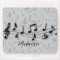 Personalized black and gray musical notes