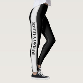 Personalized Black And Grey Leggings