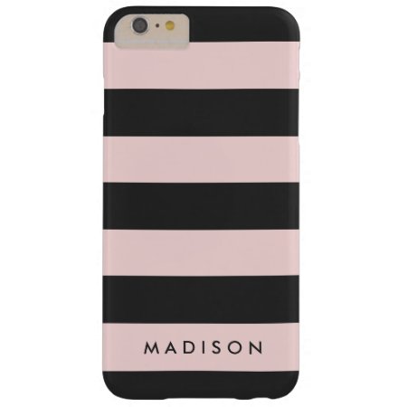 Personalized Black And Pink Stripe Iphone 6  Case