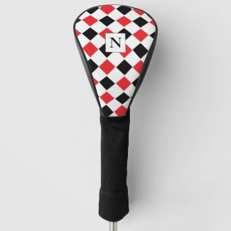 Personalized Black and Red Argyle Pattern 
