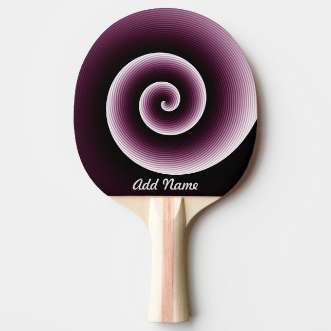 Personalized Black and Red Cool Pattern Ping Pong Paddle (Front)