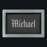 Personalized Black and Silver Belt Buckle<br><div class="desc">This Personalized Black and Silver Belt Buckle is the perfect gift for any groomsman,  groom,  or family member!</div>