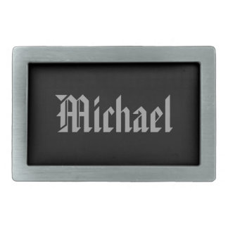 Personalized Black and Silver Belt Buckle