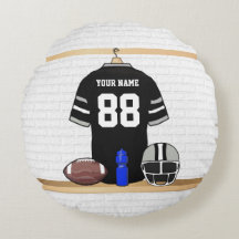 Personalized Black and Silver Gray Football Jersey