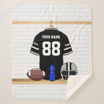 Personalized Black and Silver Gray Football Jersey