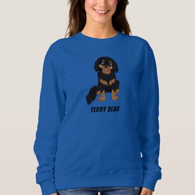 Personalized Black and Tan Cavalier Spaniel  Sweatshirt (Front)