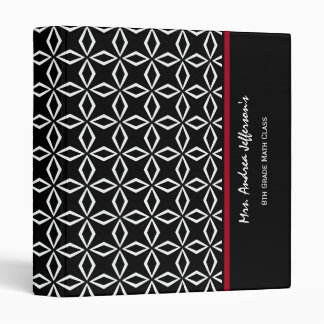 Personalized: Black And White Avery  Binder