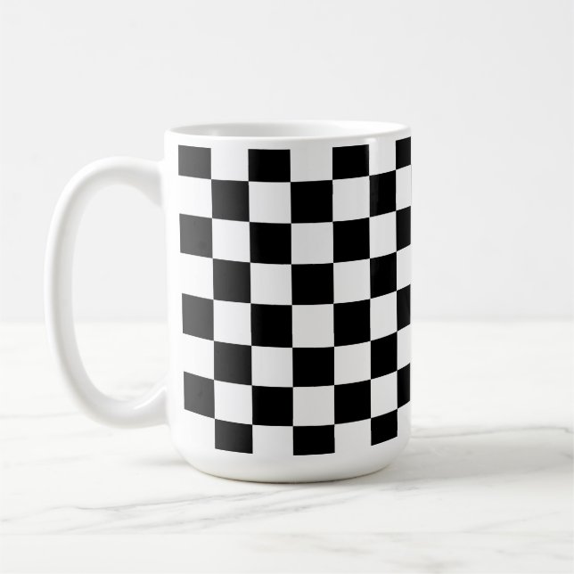 Personalized Black and White Coffee Mug (Left)