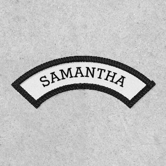 Personalized Black And White Custom Name Patch