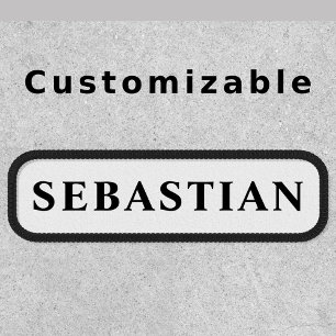 Personalized Black And White Custom Name Patch