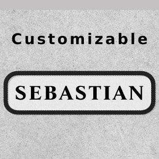Personalized Black And White Custom Name Patch