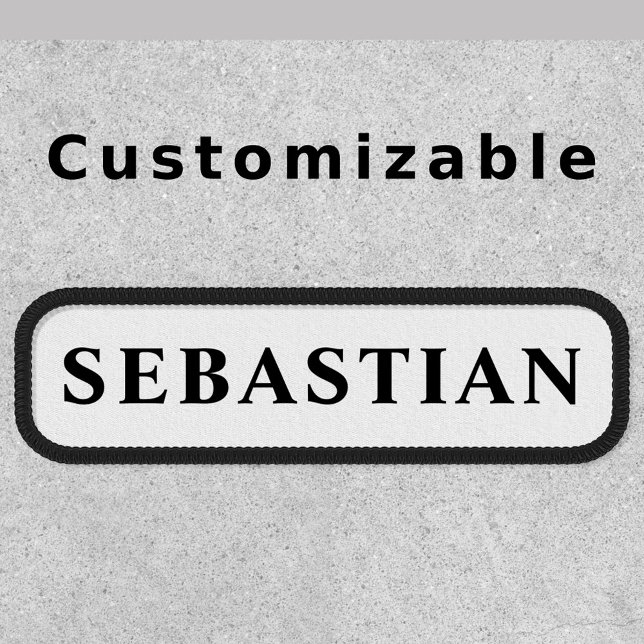 Personalized Black And White Custom Name Patch (Creator Uploaded)