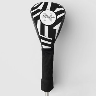 Personalized Black and White Diagonal Stripes