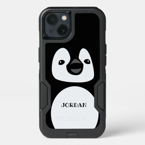 Personalized Black and White Penguin Phone Case