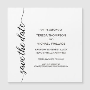 Personalized Black and White "Save the Date"