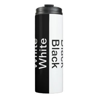 Personalized Black and White Thermal Tumbler