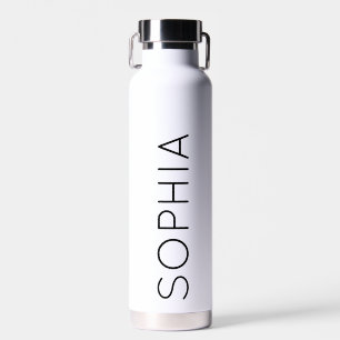 Personalized Black And White Water Bottle