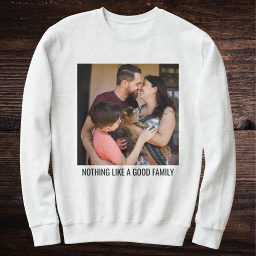 Personalized Black Ash Cat Mom Family Pet Photo Sweatshirt
