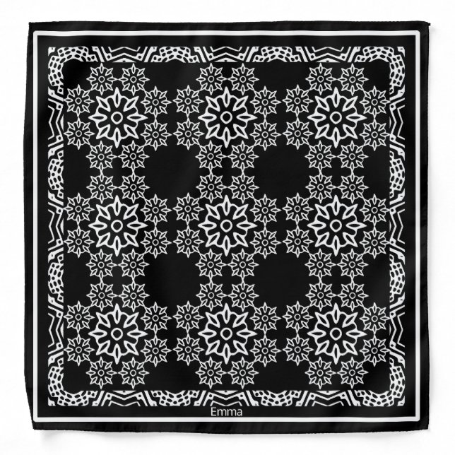 Personalized Black Bandana (Front)