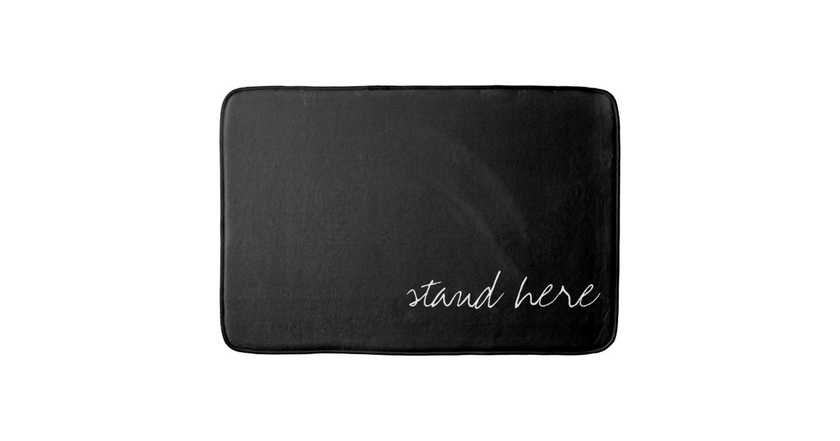Personalized Black Bath Mat Zazzle