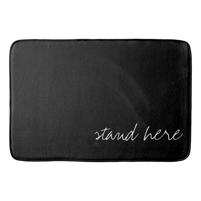 Personalized Black Bath Mat (Front)