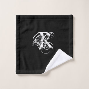 Personalized Black Bath Towel Set