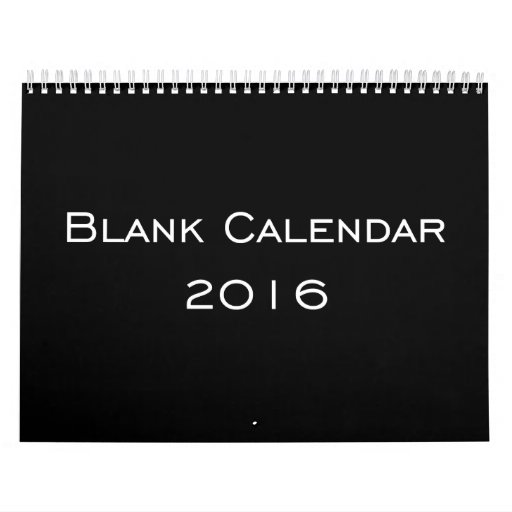 Personalized Black Blank Calendar 2016 | Zazzle