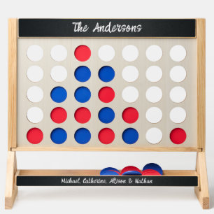 Personalized Black Board Family Name Fast Four