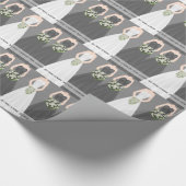 Personalized Black Bridal Shower Wrapping Paper (Corner)