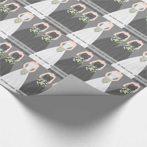 Personalized Black Bridal Shower Wrapping Paper Zazzle