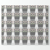 Personalized Black Bridal Shower Wrapping Paper (Flat)