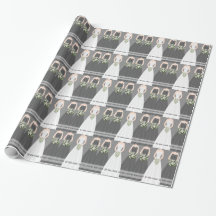 Personalized Black Bridal Shower Wrapping Paper
