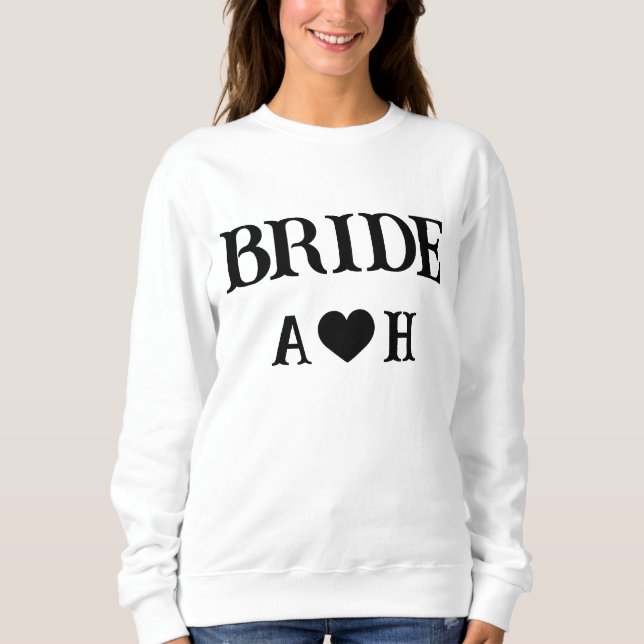 Personalized  Black  Bride Sweatshirt (Front)