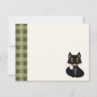 Personalized Black Cat Birthday Party Invitation