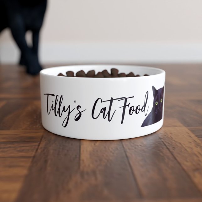 Personalized Black Cat Bowl (Creator Uploaded)