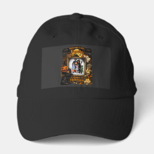Personalized Black Cat Halloween Family Photo Fram Performance Cap