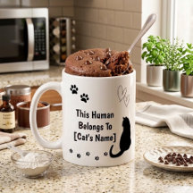 Personalized Black Cat Mug
