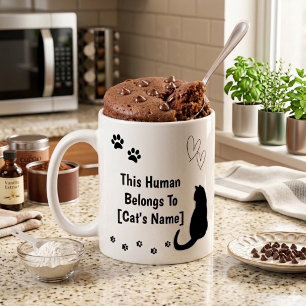 Personalized Black Cat Mug