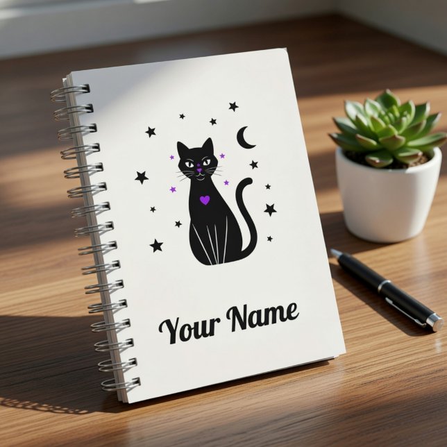 Personalized Black Cat Notebook (Creator Uploaded)