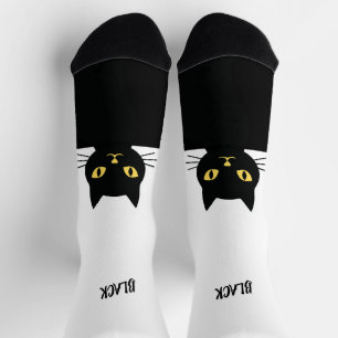 Personalized Black Cat Socks - Cat Lovers gift